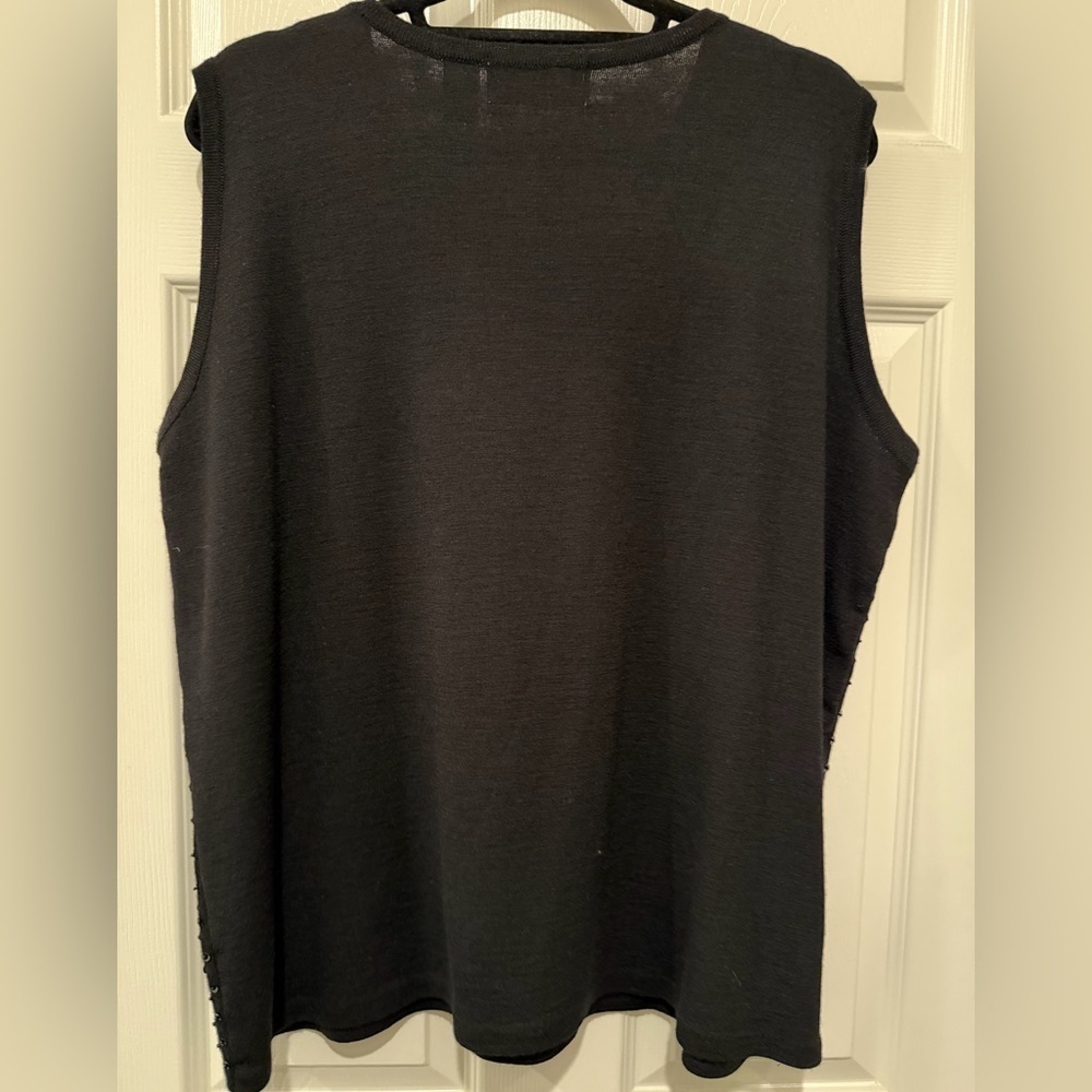 Liz Claiborne Black Tank Top with Sequin Accents - Picture 4 of 4